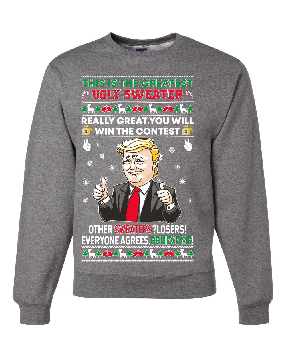 Trump This is the Greatest Ugly Christmas Sweater Unisex Crewneck Graphic Sweatshirt