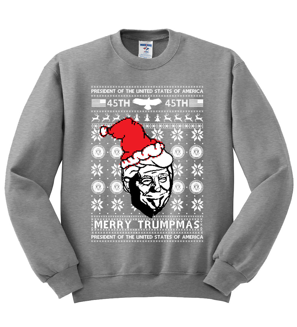 President of The USA 45th Merry Trumpmas Christmas Unisex Crewneck Graphic Sweatshirt