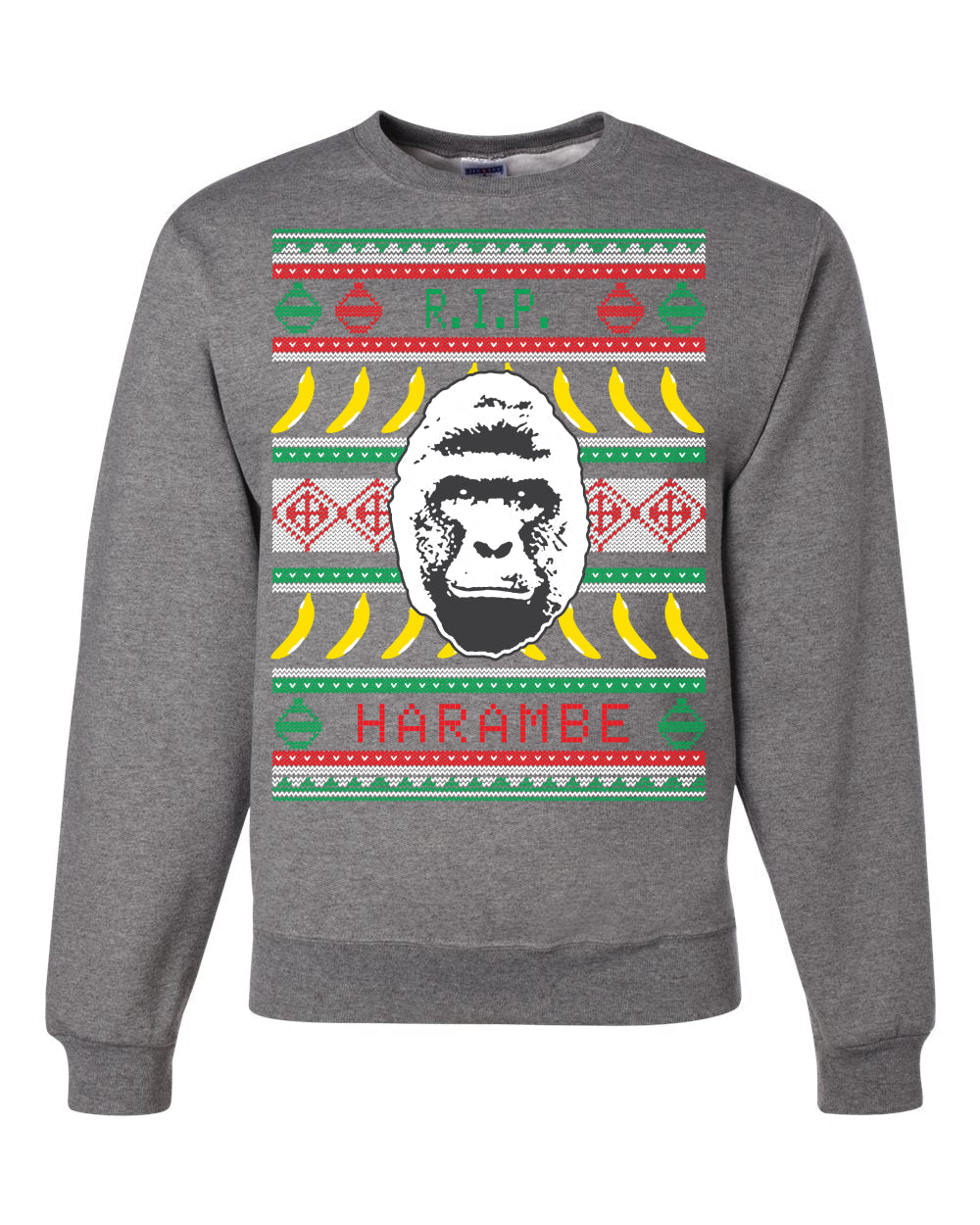 Harambe R.I.P | RIP Christmas Unisex Crewneck Graphic Sweatshirt