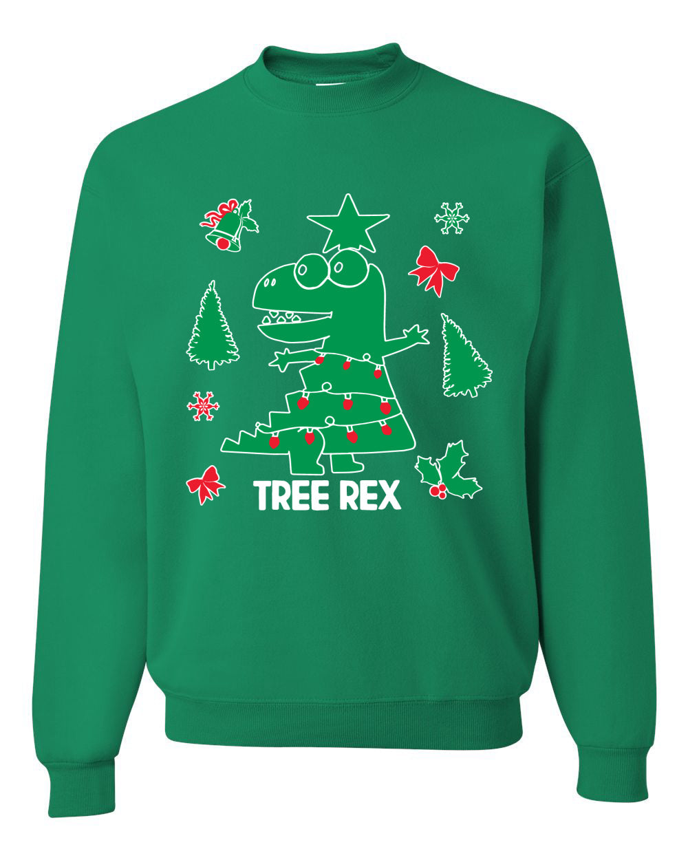 Christmas Trex Tree Rex Ugly Christmas Sweater Christmas Unisex Crewneck Graphic Sweatshirt