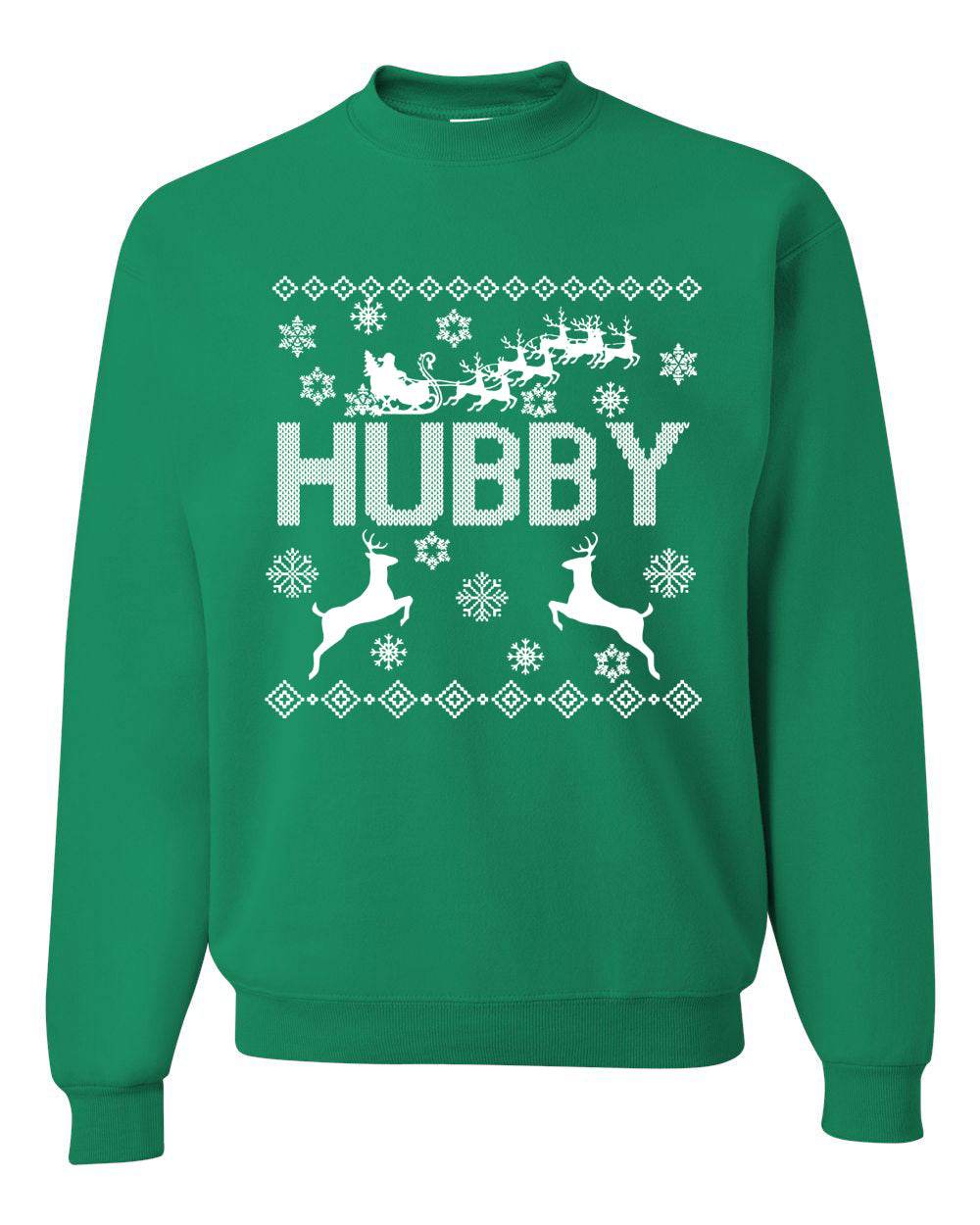 Christmas Hubby Love Ugly Christmas Sweater Christmas Unisex Crewneck Graphic Sweatshirt