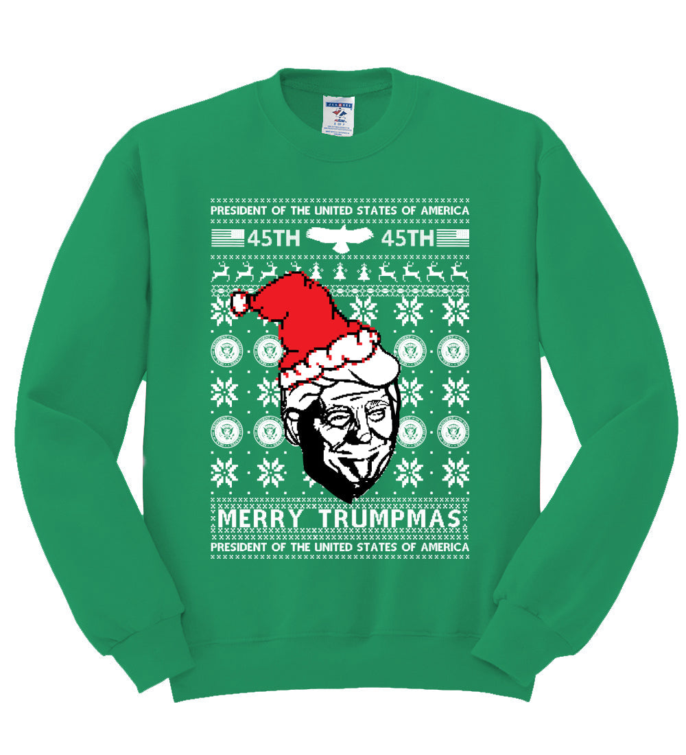 President of The USA 45th Merry Trumpmas Christmas Unisex Crewneck Graphic Sweatshirt