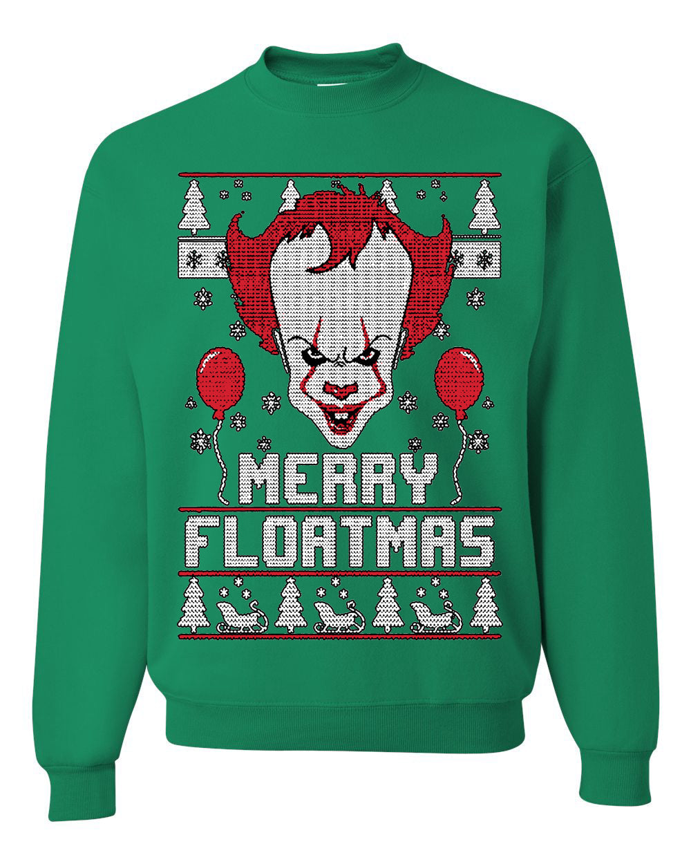 Merry Floatmas | IT Clown Christmas Unisex Crewneck Graphic Sweatshirt