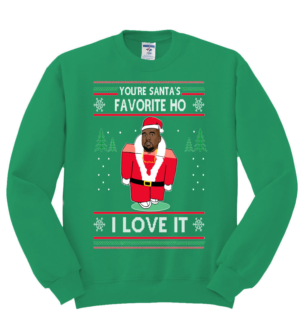 Santas Favorite Ho | Xmas Ye I Love It Christmas Unisex Crewneck Graphic Sweatshirt