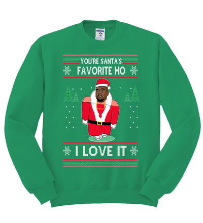 Santas Favorite Ho | Xmas Ye I Love It Christmas Unisex Crewneck Graphic Sweatshirt