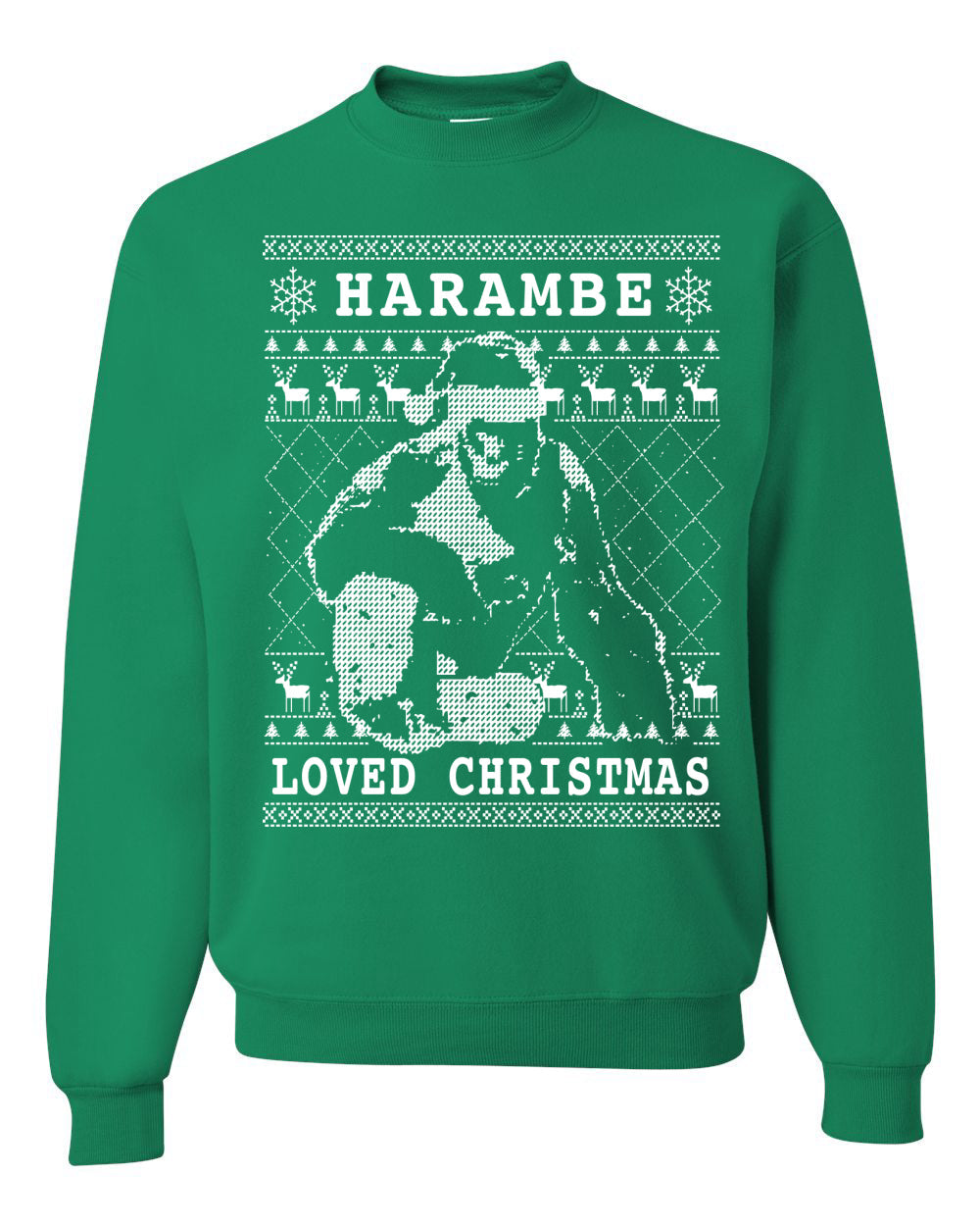 Harambe Loved Christmas Christmas Unisex Crewneck Graphic Sweatshirt
