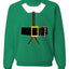 Santa Suit with Beard Belt Candy Cane Christmas Unisex Crewneck Graphic Sweatshirt