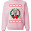 Funny Donald Trump Clown Joker Put On a Happy Face Xmas Wreath Christmas Unisex Crewneck Graphic Sweatshirt