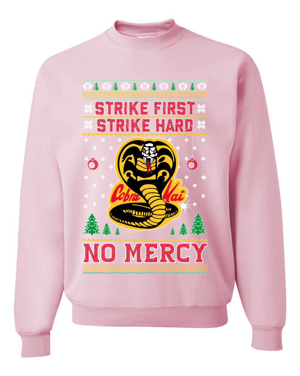 Strike First Strike Hard No Mercy Xmas Ugly Christmas Sweater Unisex Crewneck Graphic Sweatshirt