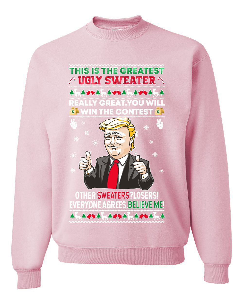 Trump This is the Greatest Ugly Christmas Sweater Unisex Crewneck Graphic Sweatshirt