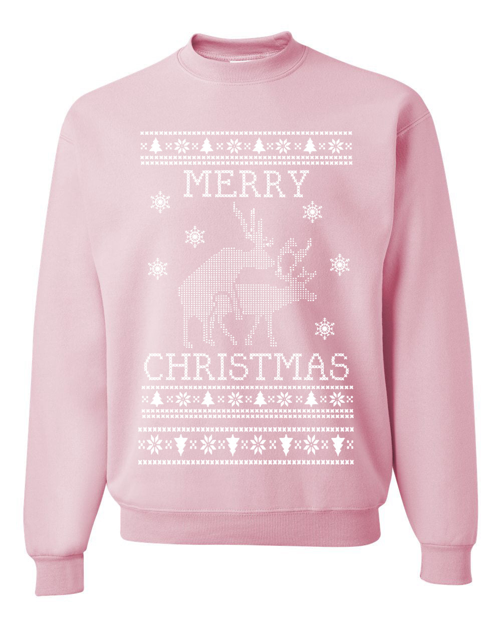 Merry Christmas | Reindeer Humping Christmas Unisex Crewneck Graphic Sweatshirt