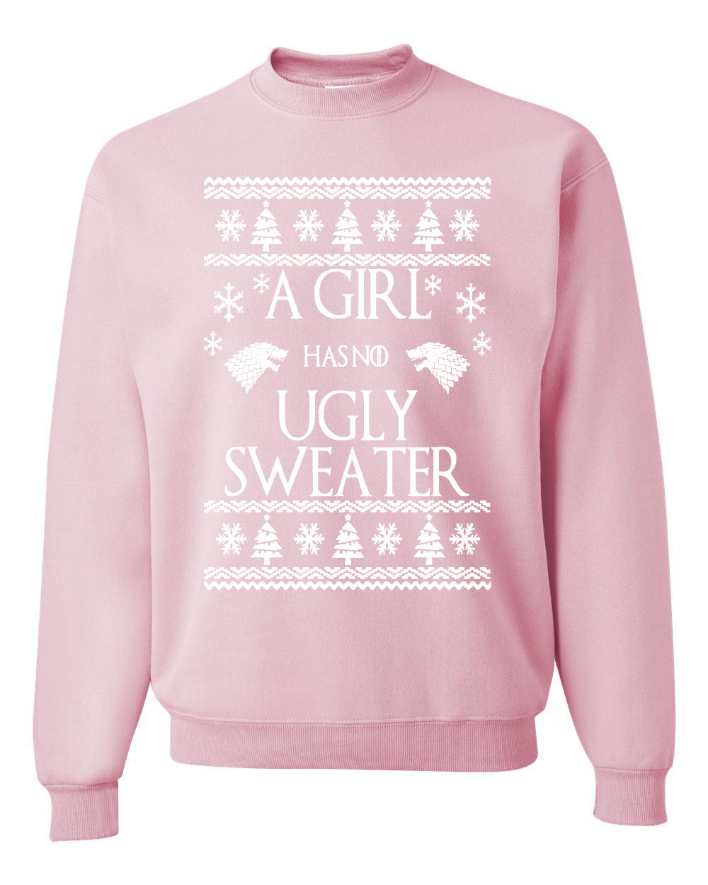 A Girl Has No Ugly Sweater Christmas Unisex Crewneck Graphic Sweatshirt