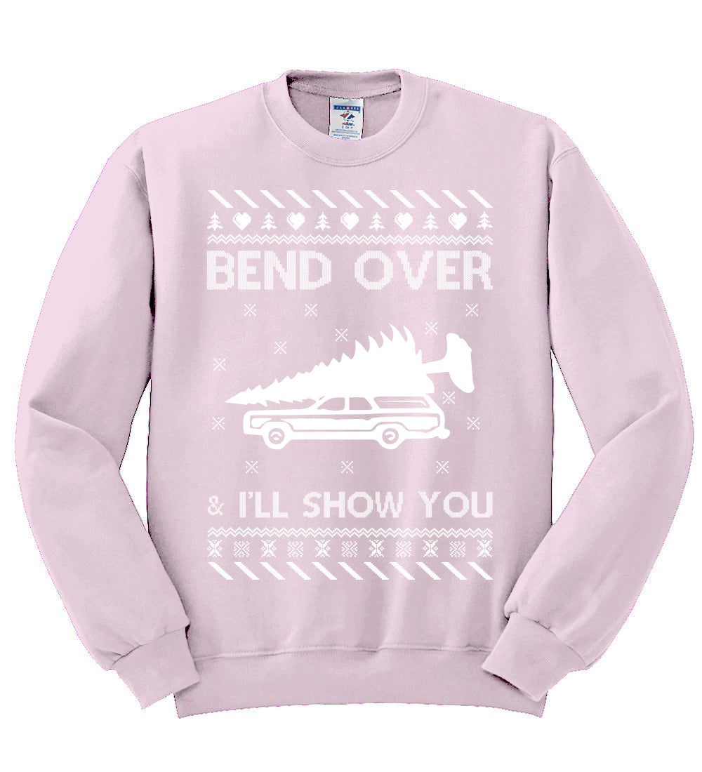 Bend Over and I'll Show You Christmas Unisex Crewneck Graphic Sweatshirt