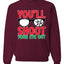 You'll Shoot Your Eye Out Movie Parody  Ugly Christmas Sweater Unisex Crewneck Graphic Sweatshirt