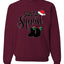 Santa Squad Xmas Hat Boots Ugly Christmas Sweater Unisex Crewneck Graphic Sweatshirt