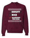 Nice Naughty an Attempt was Made Xmas Ugly Christmas Sweater Unisex Crewneck Graphic Sweatshirt