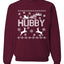 Christmas Hubby Love Ugly Christmas Sweater Christmas Unisex Crewneck Graphic Sweatshirt