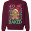 Lets get Baked Gingerbread Weed Stoner Ugly Christmas Sweater  Christmas Unisex Crewneck Graphic Sweatshirt