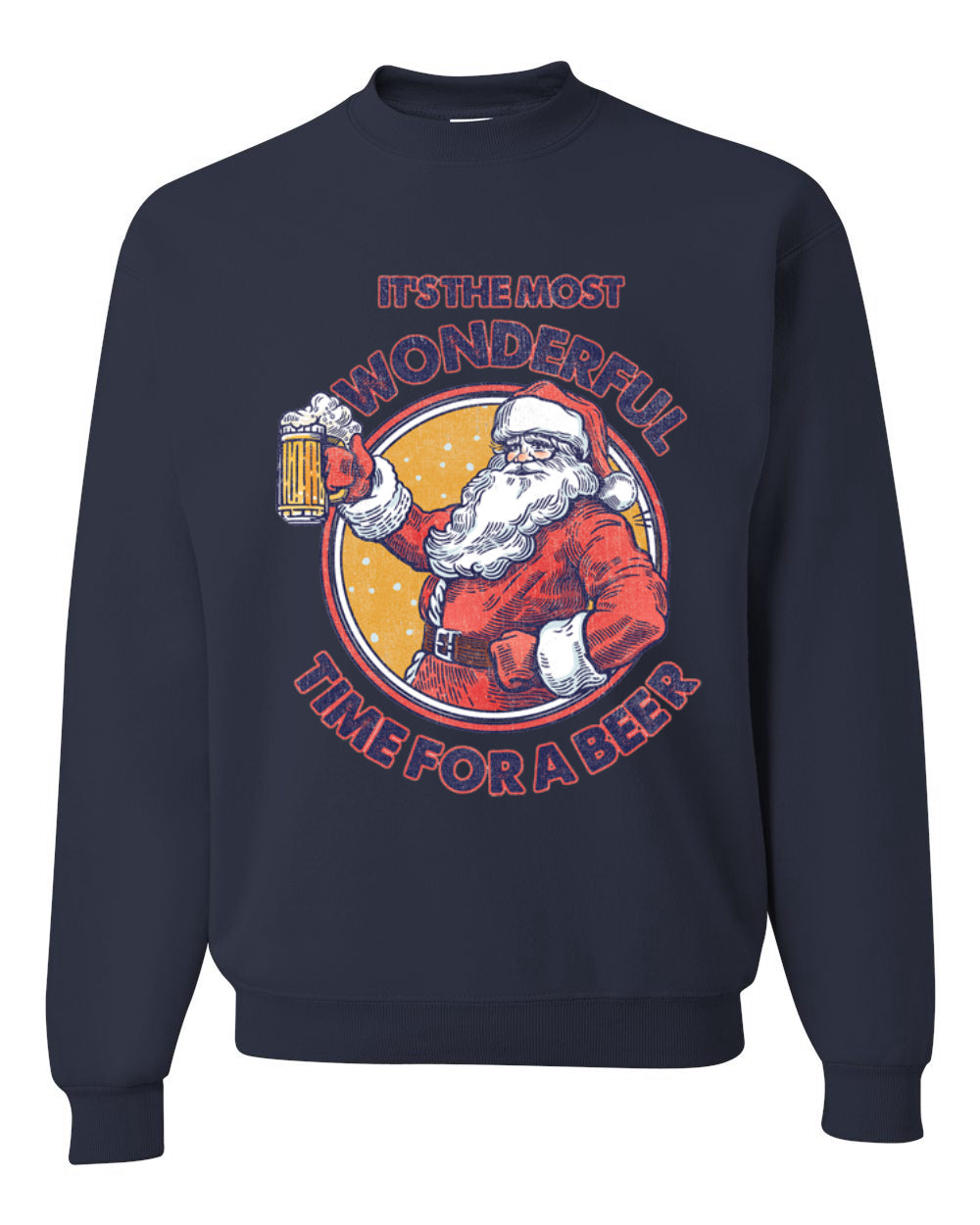 Santa It’s the Most Wonderful Time for a Beer Christmas Unisex Crewneck Graphic Sweatshirt