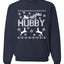 Christmas Hubby Love Ugly Christmas Sweater Christmas Unisex Crewneck Graphic Sweatshirt