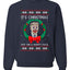 Funny Donald Trump Clown Joker Put On a Happy Face Xmas Wreath Christmas Unisex Crewneck Graphic Sweatshirt