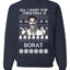 All I Want for Christmas is Borat Ugly Christmas Sweater Unisex Crewneck Graphic Sweatshirt