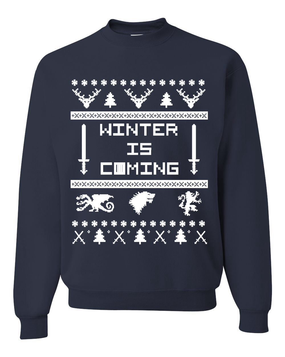 Winter is Coming | GoT Christmas Unisex Crewneck Graphic Sweatshirt