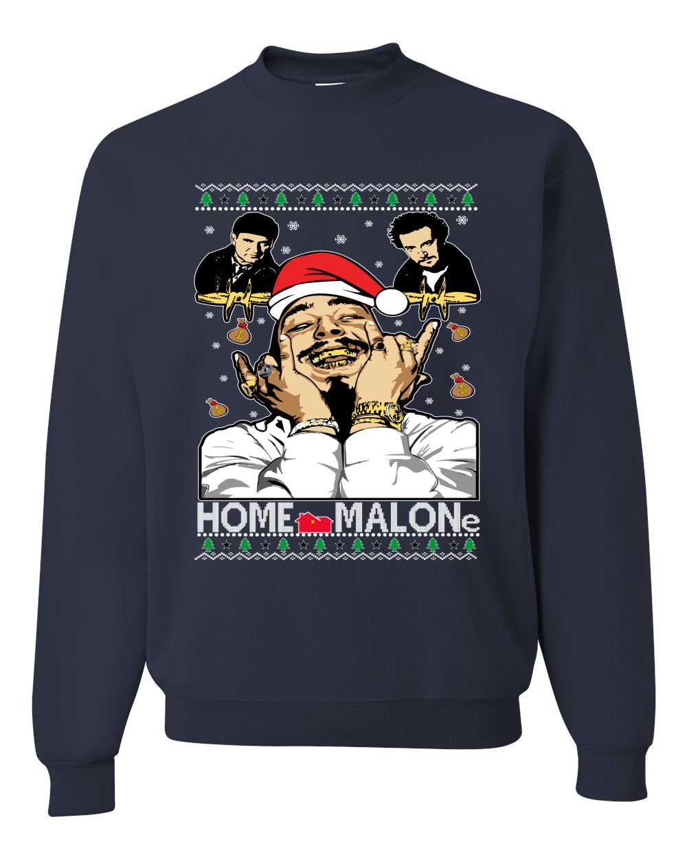 Home Malon White  Christmas Unisex Crewneck Graphic Sweatshirt