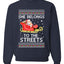 She Belongs to The Streets Funny Santa Sleigh Meme Christmas Unisex Crewneck Graphic Sweatshirt