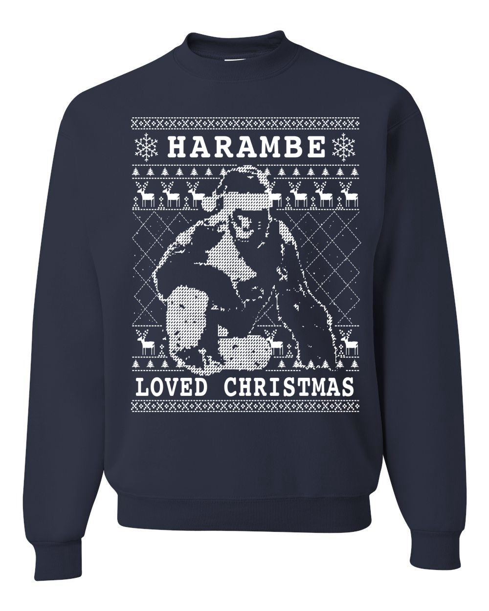 Harambe Loved Christmas Christmas Unisex Crewneck Graphic Sweatshirt