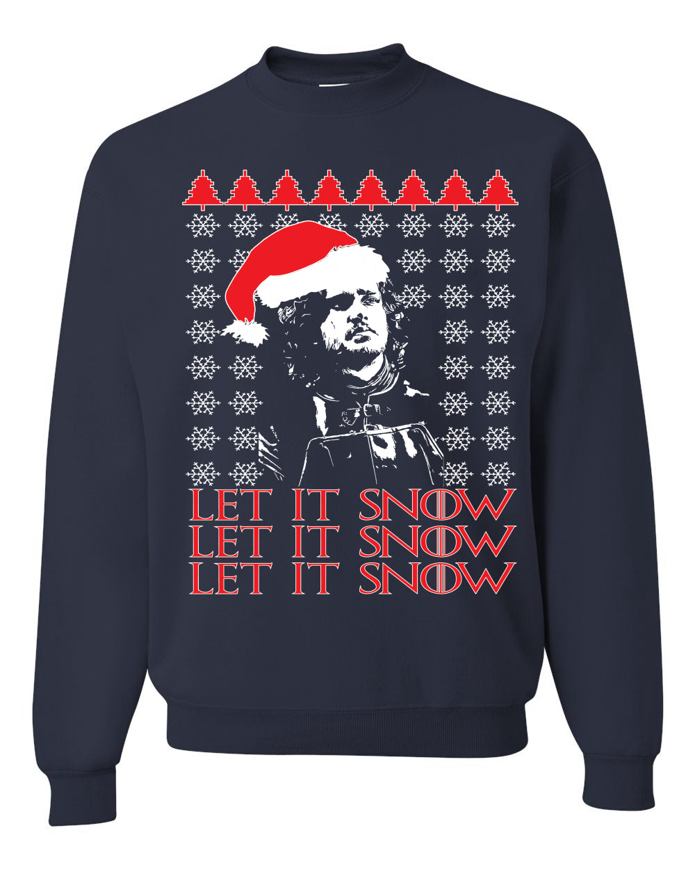 Let It Snow X 3 Jon Snow GoT Unisex Crewneck Graphic Sweatshirt