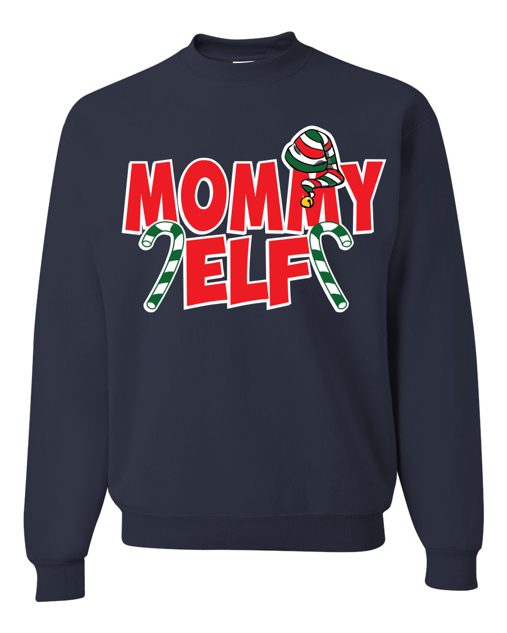 Mommy Elf Unisex Crewneck Graphic Sweatshirt