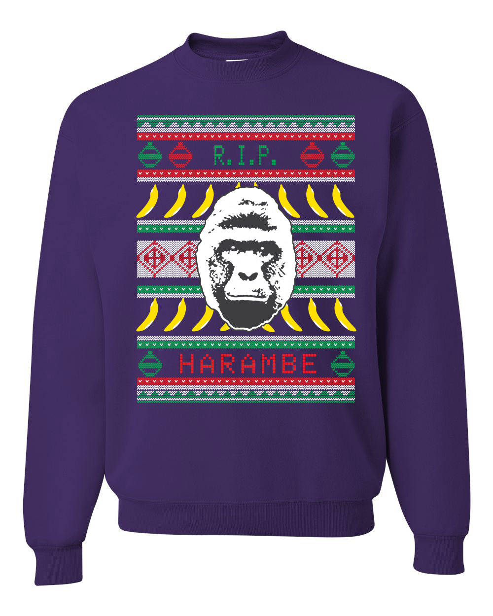 Harambe R.I.P | RIP Christmas Unisex Crewneck Graphic Sweatshirt