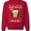 Merry Christmas Snowflake Funny Trump Ugly Christmas Sweater Unisex Crewneck Graphic Sweatshirt