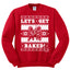 Let's Get Baked Holiday Ginger Bread Design Christmas Unisex Crewneck Graphic Sweatshirt