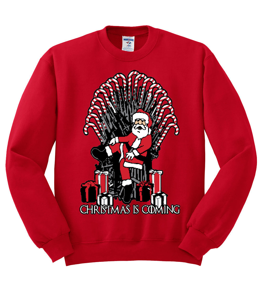 Christmas is Coming | GOT Iron Throne Unisex Crewneck Graphic Sweatshirt