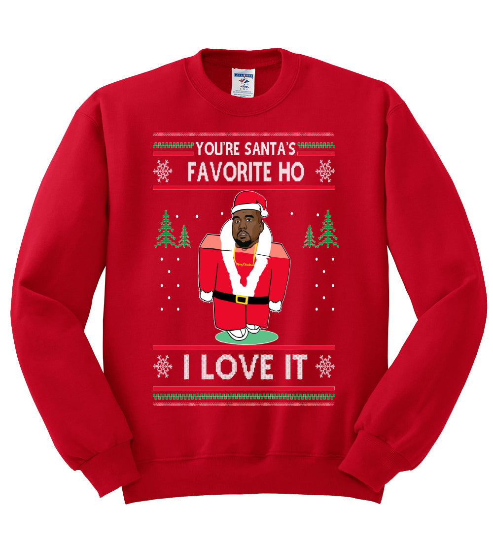 Santas Favorite Ho | Xmas Ye I Love It Christmas Unisex Crewneck Graphic Sweatshirt