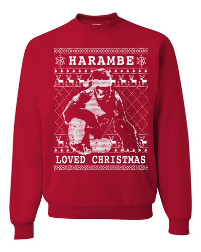 Harambe Loved Christmas Christmas Unisex Crewneck Graphic Sweatshirt