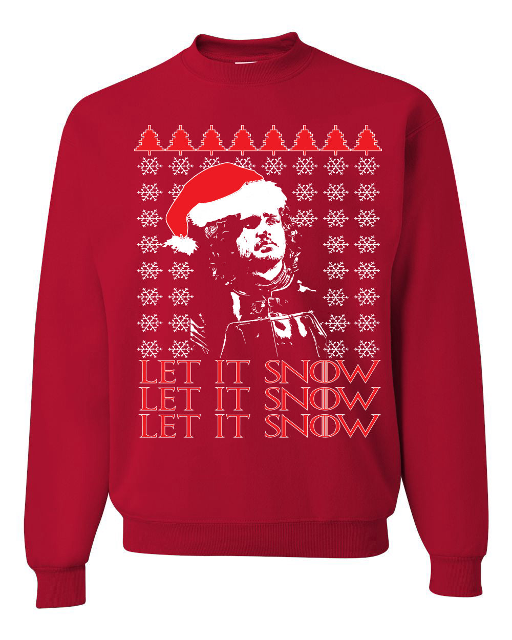 Let It Snow X 3 Jon Snow GoT Unisex Crewneck Graphic Sweatshirt