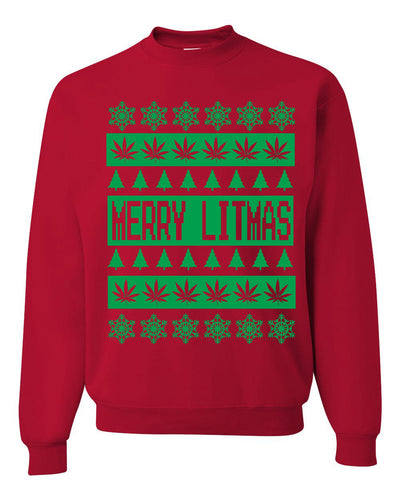 Merry Litmas Unisex Crewneck Graphic Sweatshirt