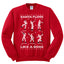 Santa Floss Like a Boss Dance Moves Christmas Unisex Crewneck Graphic Sweatshirt