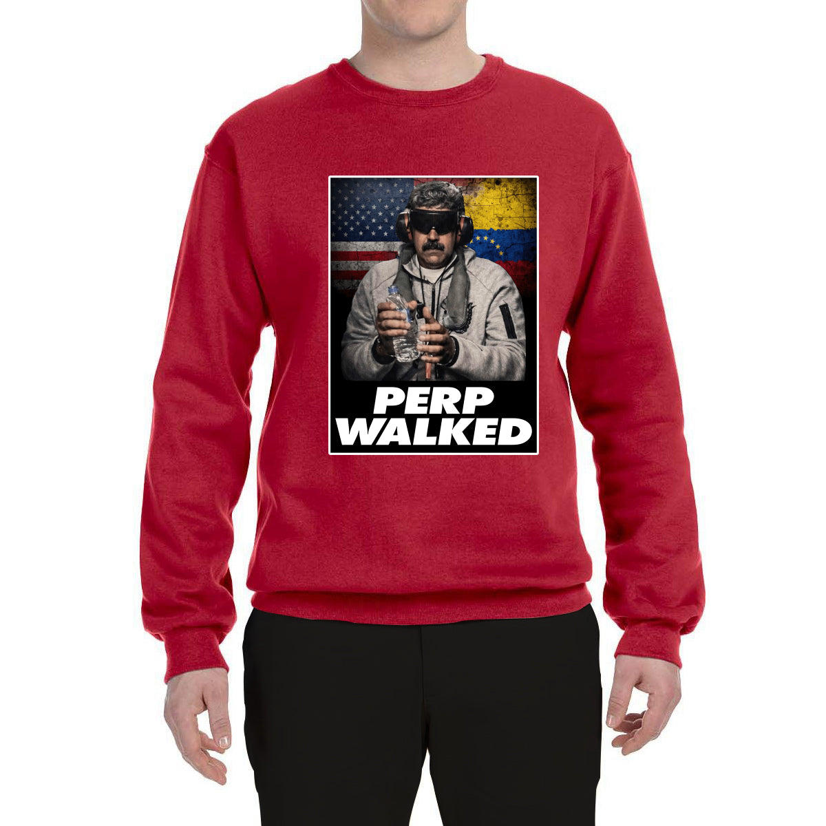 Venezuelan Dictator Maduro Captured Perp Walked Sweater, Unisex Crewneck Sweatshirts