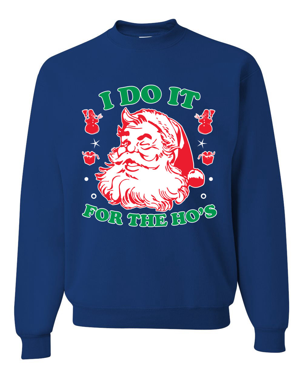 I Do it for the Hos Xmas Ugly Christmas Sweater Christmas Unisex Crewneck Graphic Sweatshirt