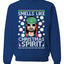 Smells Like Christmas Spirit Ugly Christmas Sweater Christmas Unisex Crewneck Graphic Sweatshirt