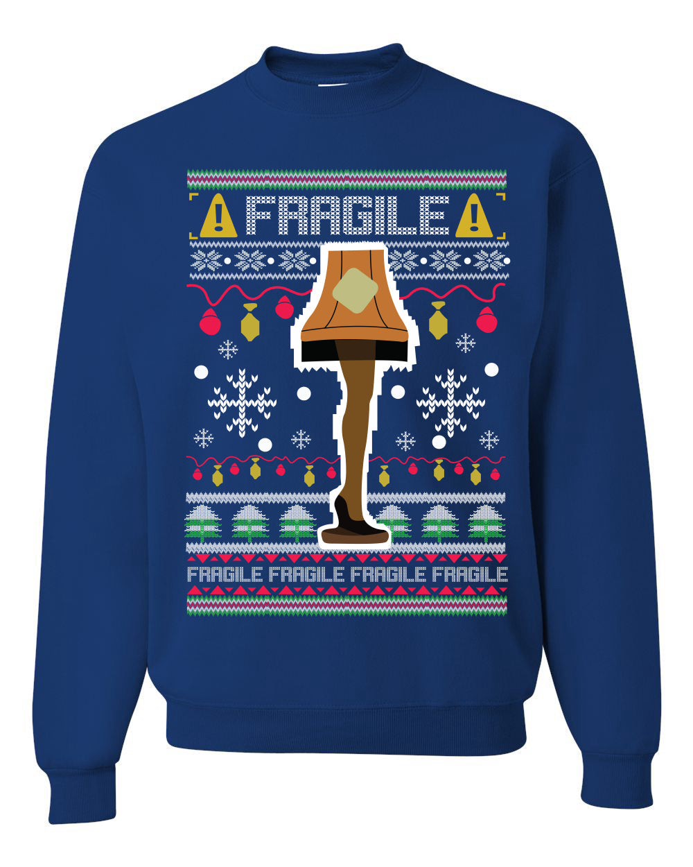 Fragile Leg Lamp Christmas Story Funny Xmas 80s Movie Christmas Unisex Crewneck Graphic Sweatshirt