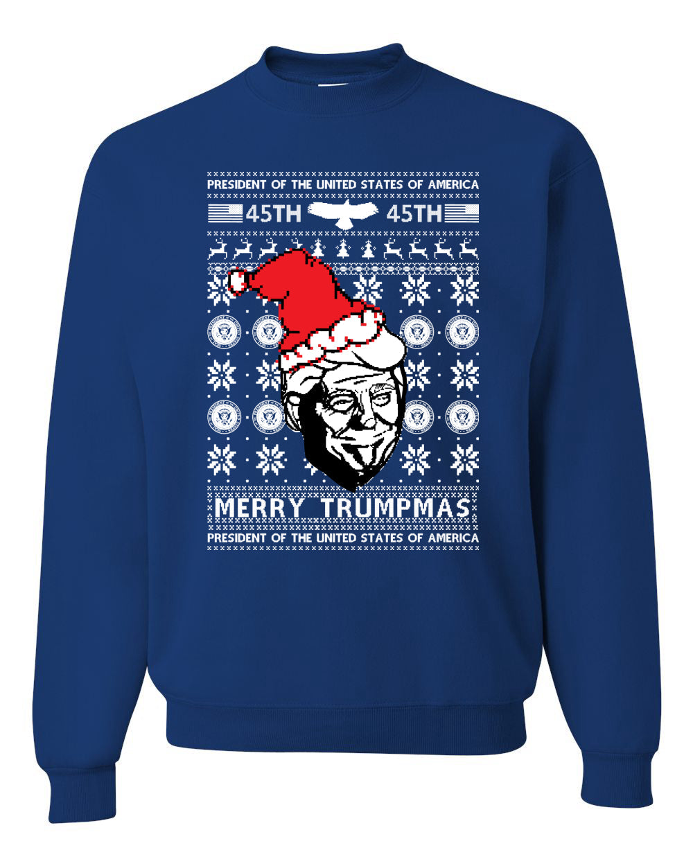 President of The USA 45th Merry Trumpmas Christmas Unisex Crewneck Graphic Sweatshirt