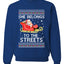 She Belongs to The Streets Funny Santa Sleigh Meme Christmas Unisex Crewneck Graphic Sweatshirt