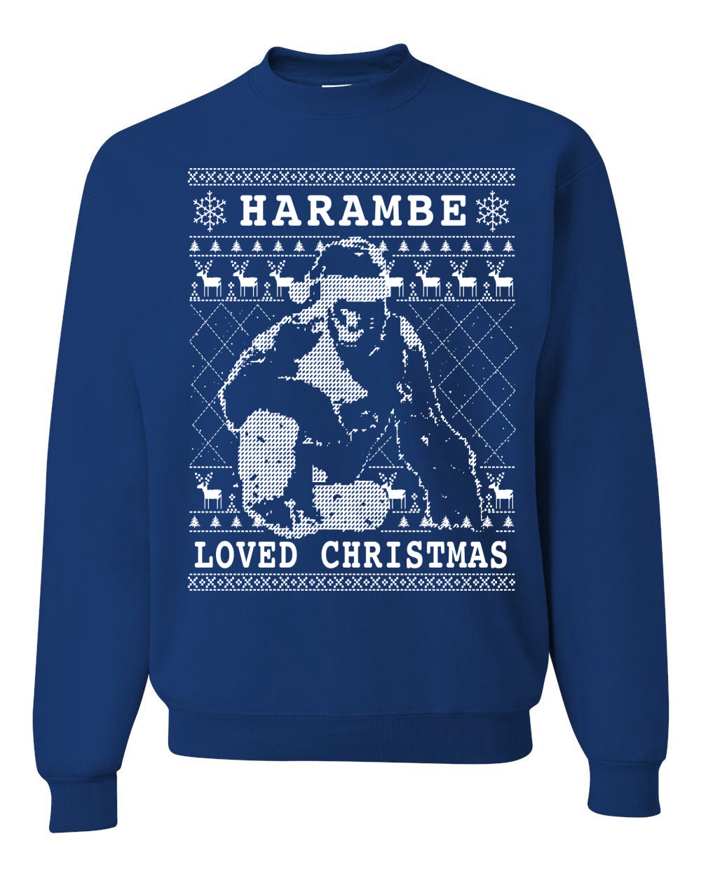 Harambe Loved Christmas Christmas Unisex Crewneck Graphic Sweatshirt