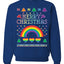 Merry Christmas Rainbow Hearts Unisex Crewneck Graphic Sweatshirt