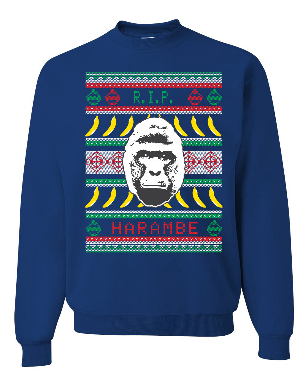Harambe R.I.P | RIP Christmas Unisex Crewneck Graphic Sweatshirt